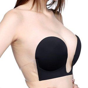 Backless/Strapless Black Bra